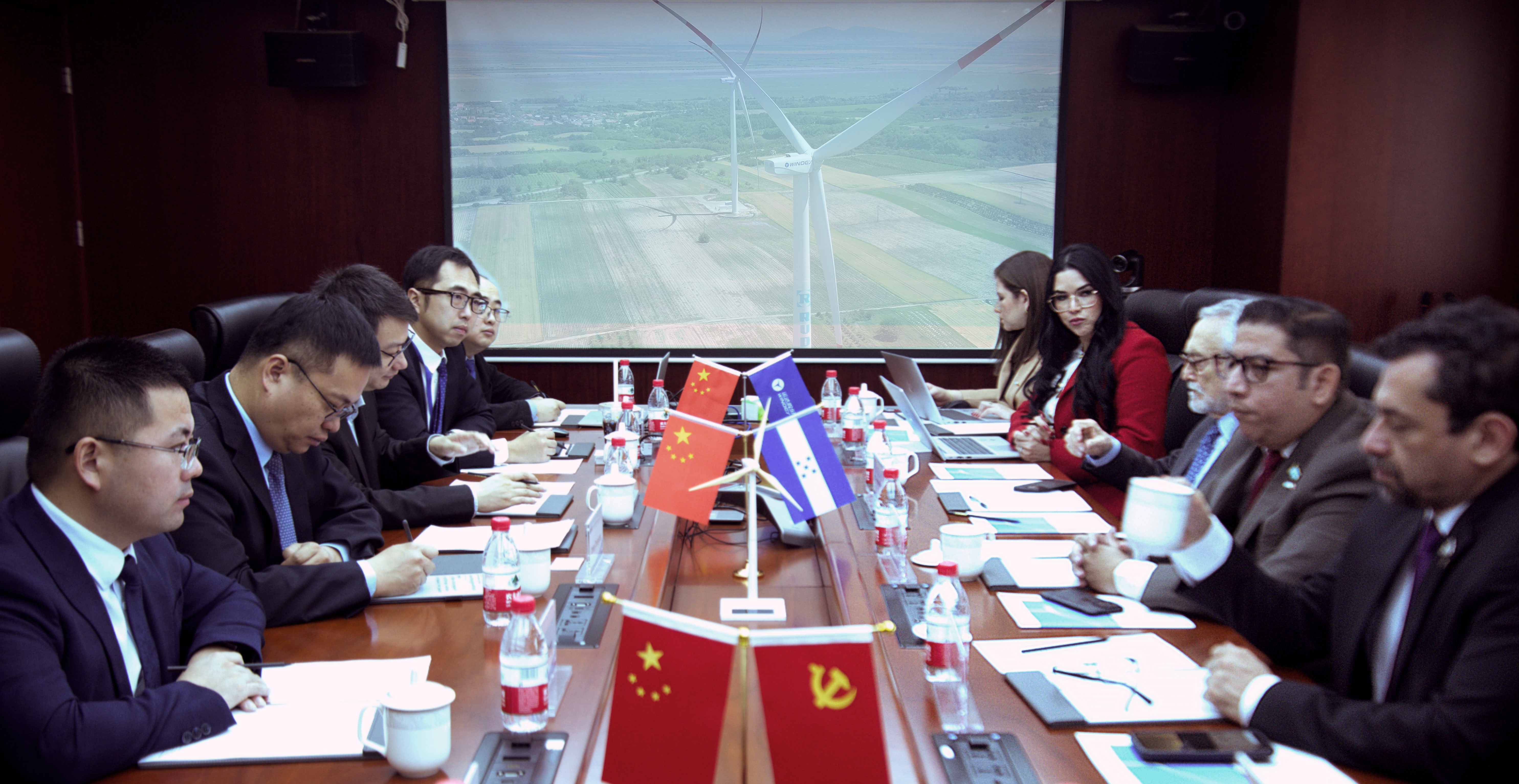 洪都拉斯能源部部长及驻华大使一行到人生就是搏股份调查